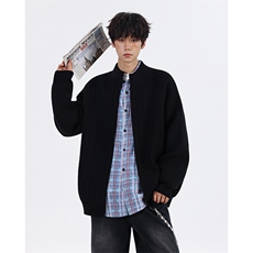 517A-8-M107-P88高品质半高领开衫老钱风针织衫麻花慵懒风毛衣，男装针织衫/毛衣，星座517A-8（原B282）