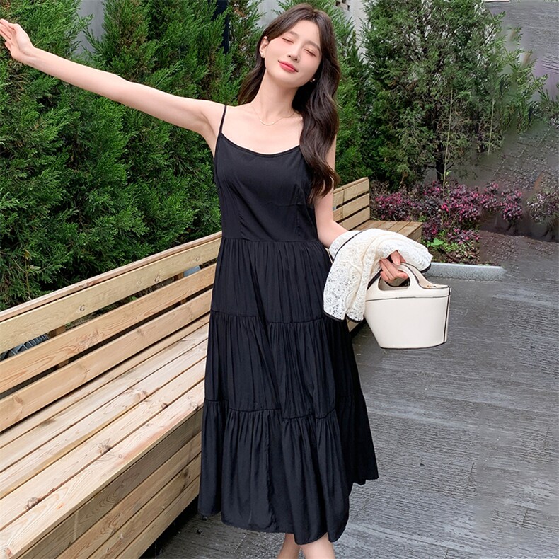 蓝语大码女装微胖mm新中式上衣吊带连衣裙显瘦夏季新款遮肉两件套,女装套装/套裙,心心服饰