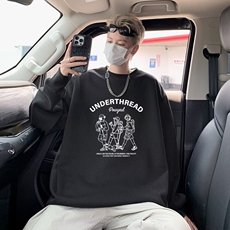 圆领卫衣男士登山露营人物卫衣男学生休闲无帽卫衣外套青少年，女装短外套，星座218-8