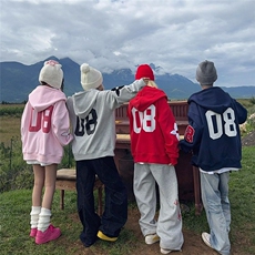 5651-P52原版毛巾绣+印花+内抽+十字拉链休闲卫衣薄款/加绒，男装卫衣，星座617A-2