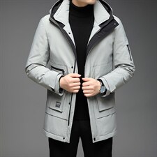 中老年羽绒服男士中长款男装爸爸外套中年保暖上衣QLMF8255-P310,男装羽绒服,电商B212（原钱塘6029）