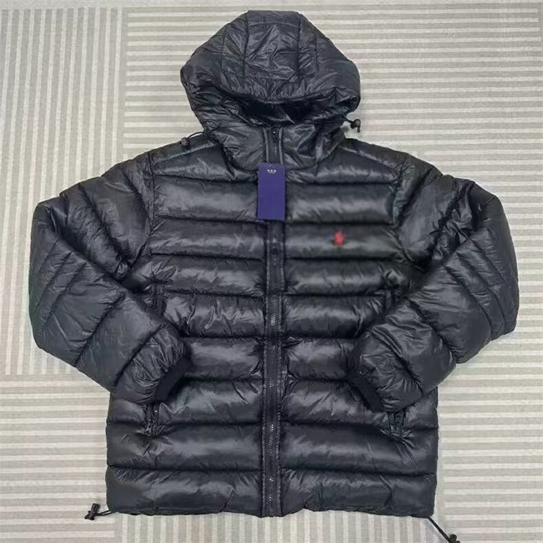杭产银色连帽轻薄排骨羽绒棉服小马刺绣加厚保暖棉衣外套MF88P145,男装棉衣,电商D256
