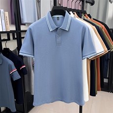 夏季纯棉短袖纯色翻领POLO衫男T恤潮流品质上衣体恤男装，男装Polo衫，钱塘6003（原4033）