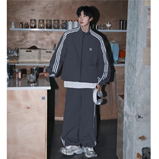 美式巴家三条杠情侣夹克外套长裤运动套装衣H1003P78裤KH123P58，男装夹克，电商A341