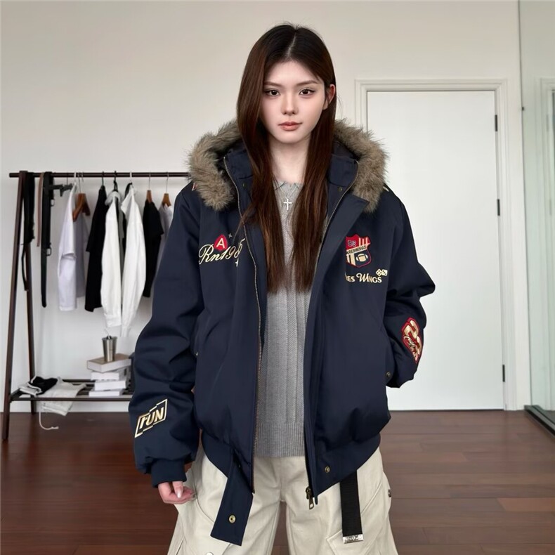 1506-1/MJ5141/P76冬季棉服棉衣男生保暖面包服休闲潮牌帅气外套图片