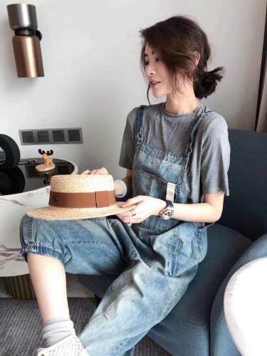 背带牛仔裤，女装牛仔裤，玫瑰共和国