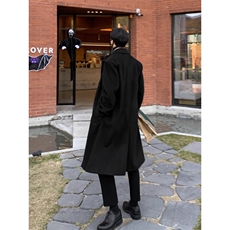 超长款秋冬超长款男士呢大衣韩版潮流加厚风衣DY0011P125，男装风衣，星座1004（原星座815-3）
