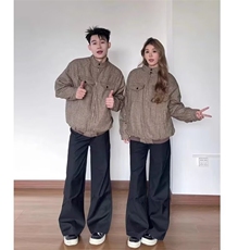 XX20-P70秋冬美式复古千鸟格双层外套时尚痞帅高级感休闲潮牌，女装短外套，电商B323A