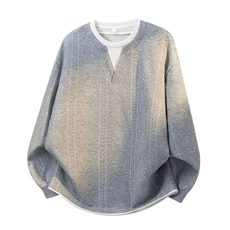 潮流宽松假两件卫衣潮牌休闲上衣A161-MT-2601-P45，男装卫衣，电商A161