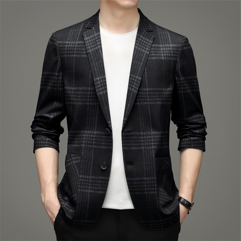 2023春秋季中青年男士新款宽松西装外套潮流商务休闲男装单西外套，男装西服，电商B212（原钱塘6029）