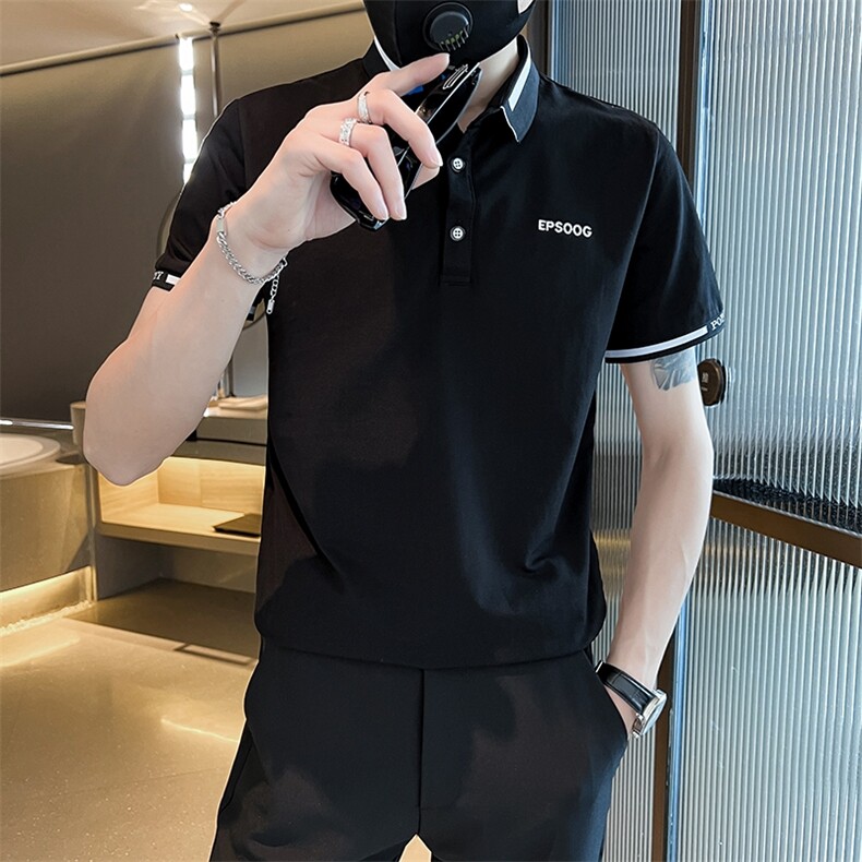 3031-P40男士短袖T恤夏季新款精神小伙半袖上衣服潮牌修身潮流男,男装T恤,电商D310B-1