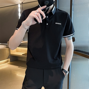 3031-P40男士短袖T恤夏季新款精神小伙半袖上衣服潮牌修身潮流男图片