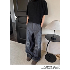 逃离光复南美式解构刺绣西裤男春秋宽松拖地弯刀长裤潮KK128，男装西裤，星座1116A（原606A-3）
