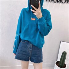 秋季戴帽长袖卫衣帽，女装卫衣/绒衫，薰衣坊