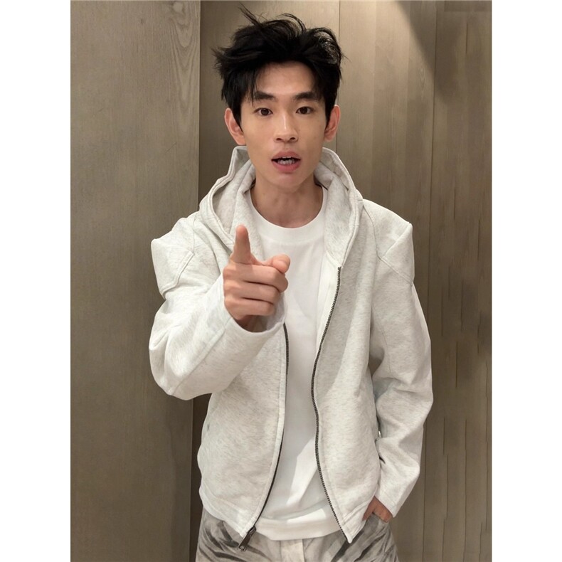 美式重磅开衫卫衣男款新款潮流百搭休闲运动连帽外套LWW0088-P60,女装短外套,星座1008