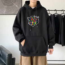 L2409P48秋装2023新款潮趣印花学生潮流男女情侣连帽卫衣，男装卫衣，星座510A-1