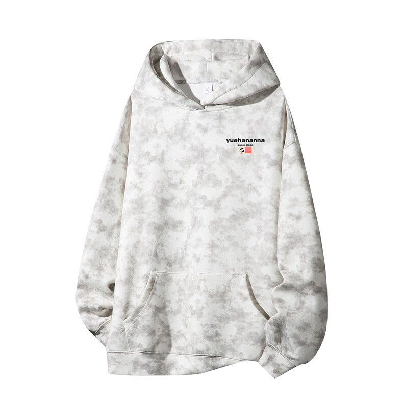 得物供货、重磅420克现货麂皮绒扎染卫衣HD019-1-WL25185ZR-P45，男装卫衣，电商019-1