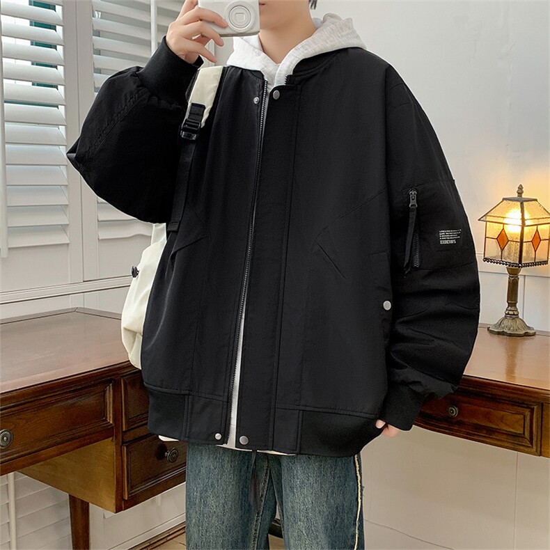 2024秋季休闲外套高品质棒球服宽松多口袋夹克男A436-8837-P85,男装夹克,电商A436