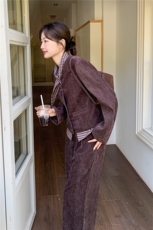 现货新款假两件上衣阔腿裤两件套26159P180K278，女装套装/套裙，2D035