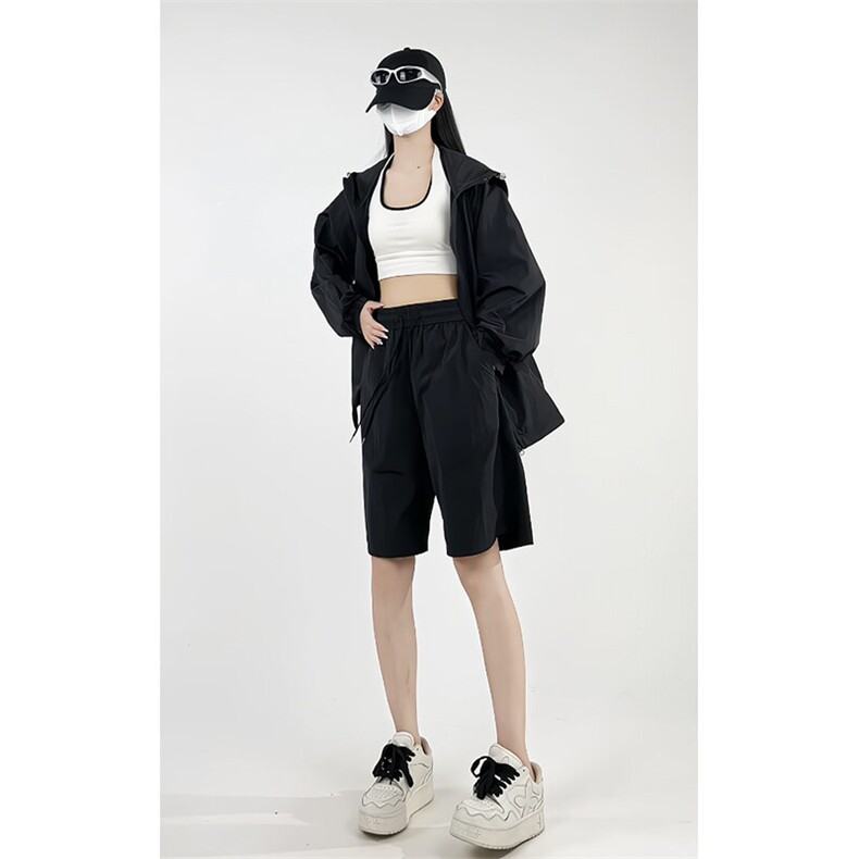 现货6色凉感轻薄透气套装防晒服套装三件套件套25XZ80059特批65,男装休闲套装,电商A042