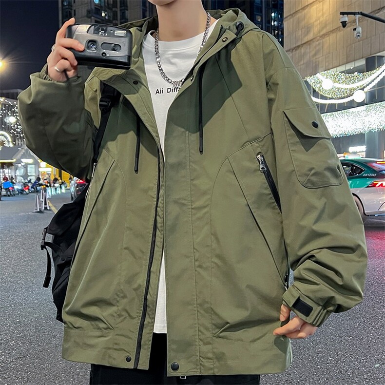 26春季大码男士户外连帽夹克外套8662-P75大码，男装夹克，星座209