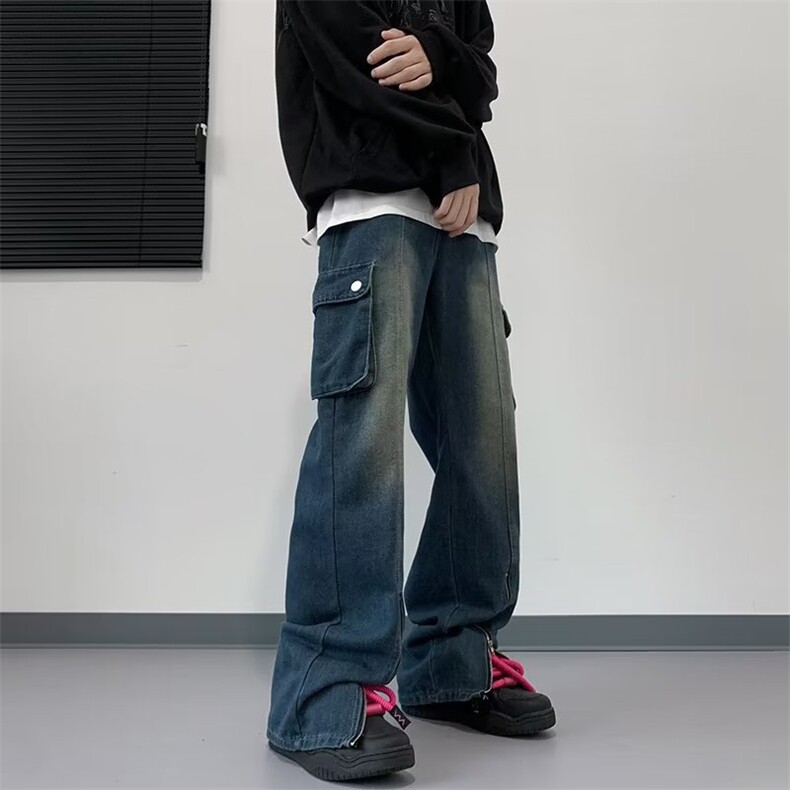 美式牛仔裤男款秋季长裤潮N1523P55,男装牛仔裤,星座1116-2