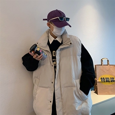 冬季韩版宽松潮流情侣装衣马甲百搭外穿立领外套男W2072-P48，男装棉衣，星座512-3