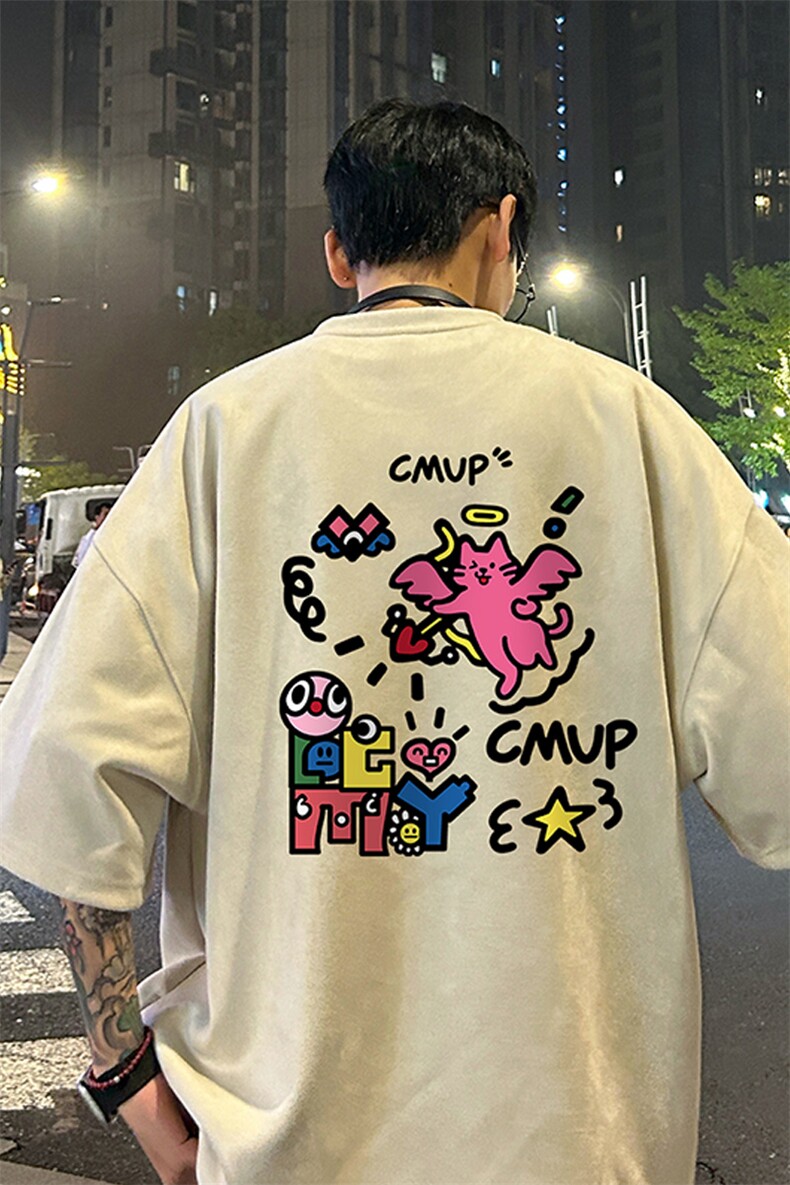 量大优供视频重磅麂皮绒短袖T恤男JPDX244-特P19,男装T恤,电商B367