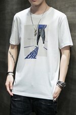 2021夏季新款潮男个性印花短袖T恤青少年宽松圆领t恤CYDT9279-P25，男装T恤，电商A128