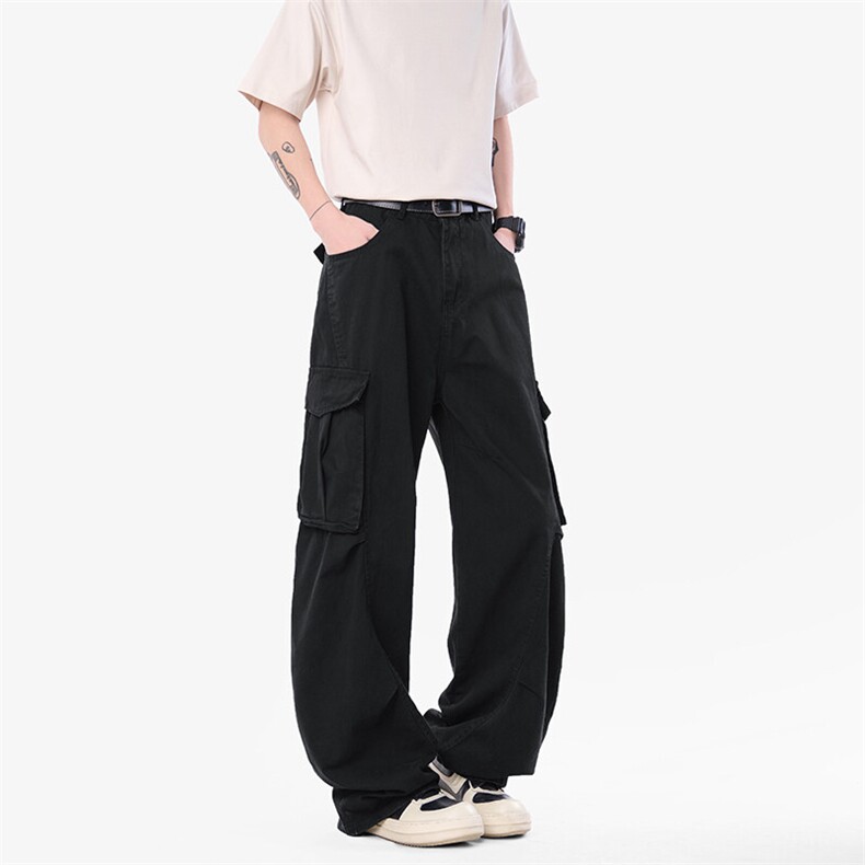 K37342-P80-X118-成分：100棉-270克-褪色水洗弯刀工装裤图片