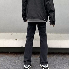高街复古水洗宽松直筒牛仔裤男ins潮KN205P38，男装牛仔裤，星座1116-2