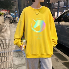 S6138-P28加绒款-P33秋季圆领卫衣男大码韩版宽松长袖外套，男装卫衣，电商A040