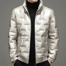 2023冬羽绒服男立领加厚中年男士保暖服休闲时尚外套YYYR280-P150，男装羽绒服，电商B212（原钱塘6029）