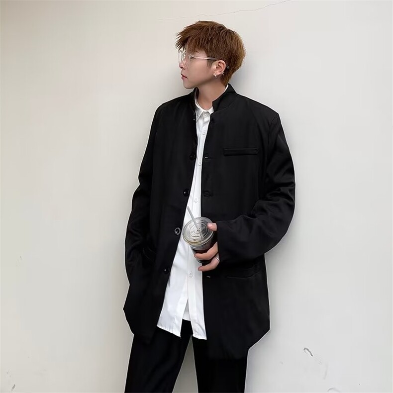 夹克文艺立领青春流行男ins日常潮流简约春秋长袖新款潮标准气质,男装夹克,星座601-2