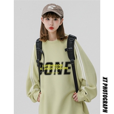 中性风新款秋季时尚百搭宽松字母印花潮流卫衣B902P45控68，男装卫衣，A247A