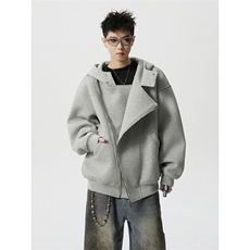 706-LK327-P75现货秋季美式双拉链开衫连帽卫衣情侣潮牌外套，女装短外套，星座706
