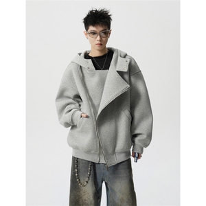 706-LK327-P75  现货 秋季美式双拉链开衫连帽卫衣情侣潮牌外套图片