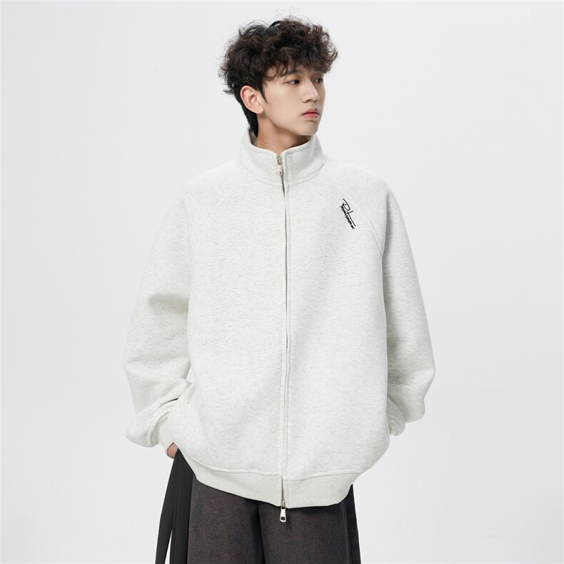 5385-P50美式重磅立领潮牌刺绣高级感百搭开衫卫衣外套，女装卫衣/绒衫，星座617A-2