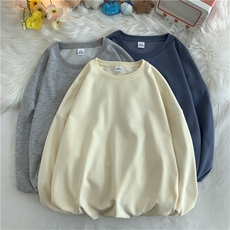 2023新款秋季男士长袖纯色圆领卫衣休闲情侣款WY80，男装卫衣，星座1905A（原电商B343）