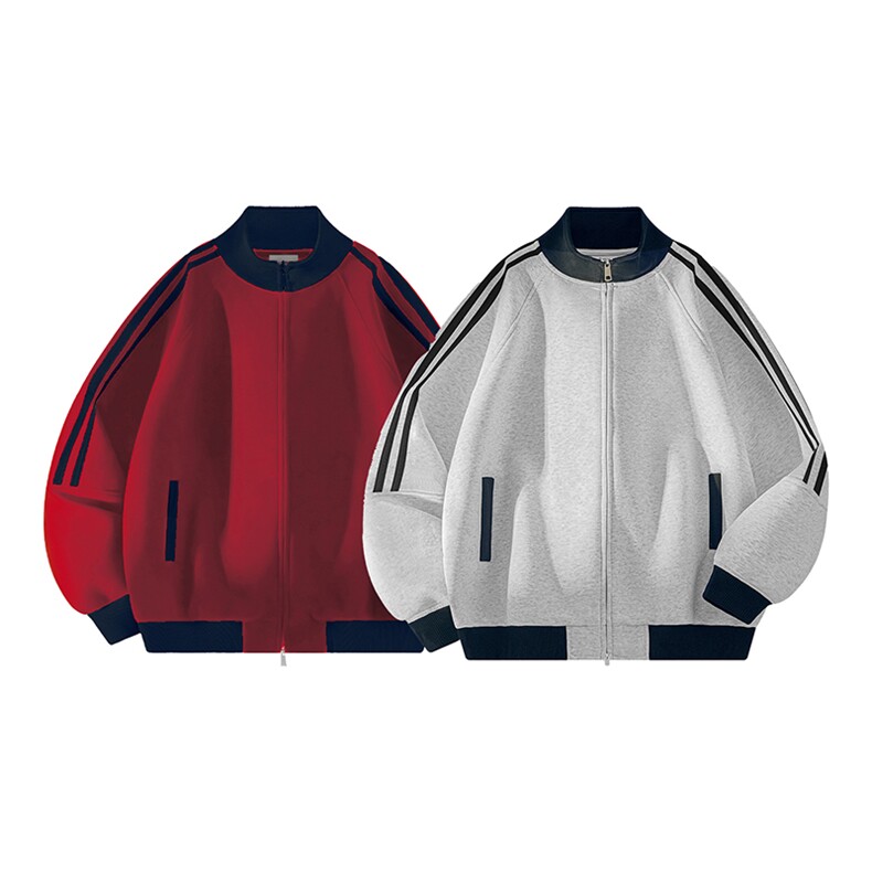 抖音得物高品质美式高街重磅结构设计拼接织带立领卫衣外套CM42，男装卫衣，电商A486