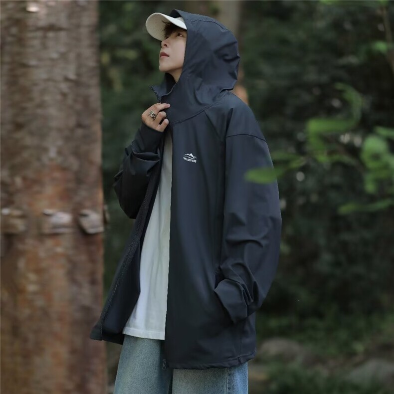 2023轻薄皮肤衣男女情侣夏季户外运动连帽防晒衣W9253-P40,男装防晒衣,星座1109-3