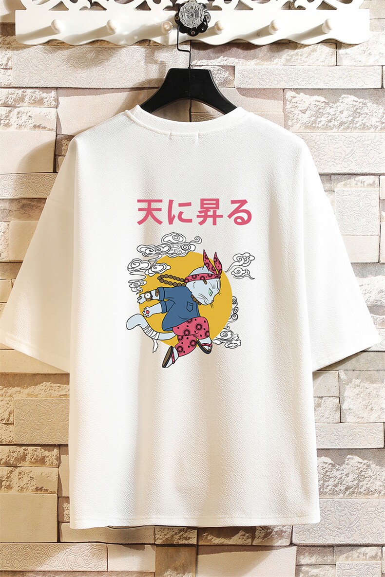 Q11012-P30春夏季七分袖t恤男大码五分袖男短袖中袖砖墙挂拍,男装T恤,电商A040A