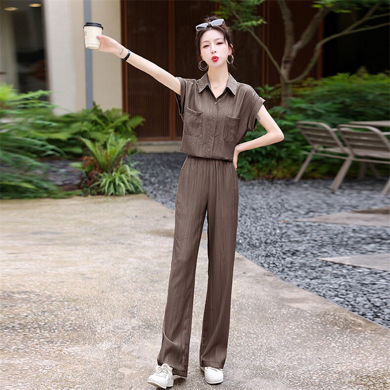 冰丝职业套装夏装2025新款气质欧货漂亮时尚衣服两件套夏天女装潮,女装套装/套裙,梦依杭