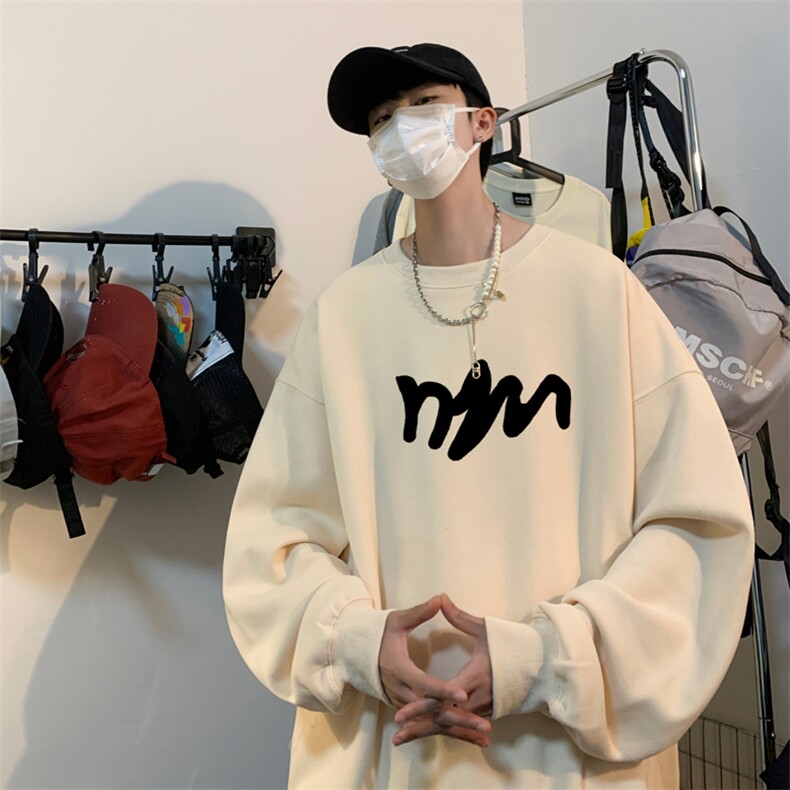 ！ 圆领卫衣男装港风长袖T恤男外套男WY127-P28图片