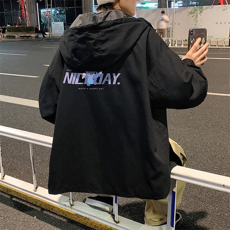 JK41173-P85加棉款-P115纯棉连帽夹克男士大码工装夹克男外套男,男装夹克,电商A040