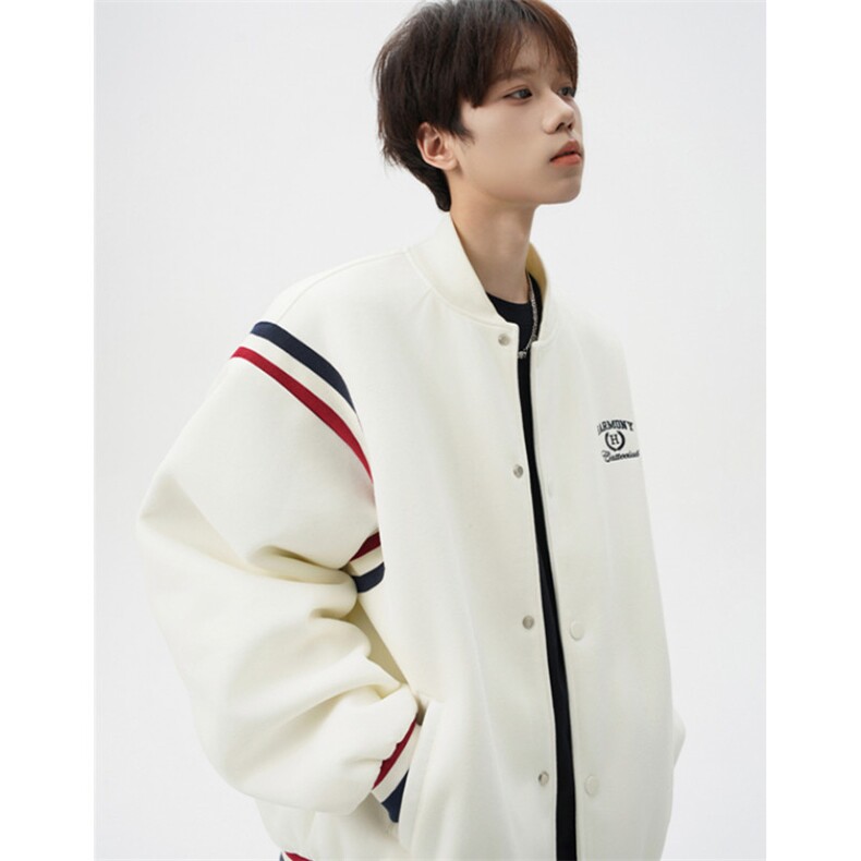 美式字母刺绣棒球服外套男女2026春季学院风情侣夹克J811,男装夹克,星座1116A（原606A-3）
