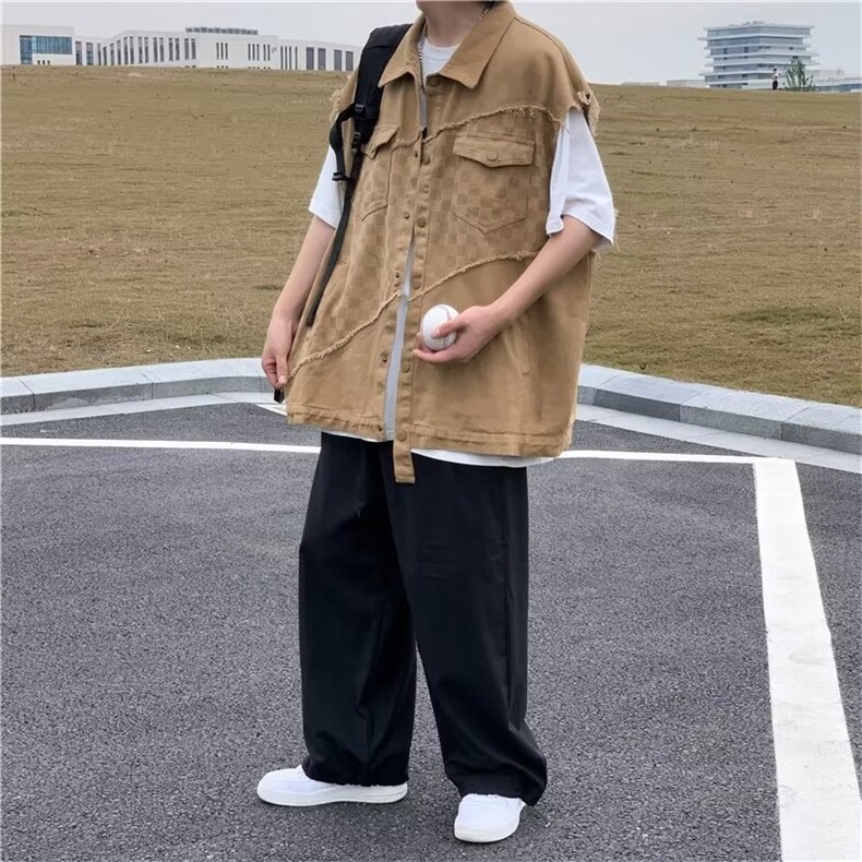 工装马甲男ins高街潮牌日系美式复古港风休闲百搭潮外套MJ169-P48,男装背心/马甲,星座1008-1
