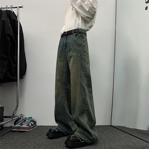2024秋冬新款港风牛仔裤百搭休闲做旧高街裤潮N01581-P60图片