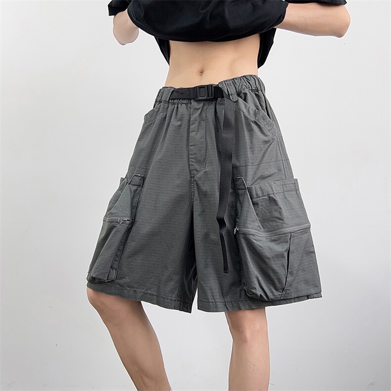 夏季新款美式短裤男薄款设计感小众宽松休闲五分裤子D0199-P48，男装牛仔裤，星座308B-2