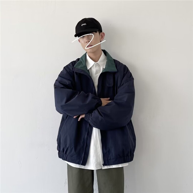 休闲复古棒球服女春秋款炸街百搭情侣原宿宽松工装夹克外套ins潮,男装夹克,星座1210-1